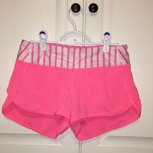 pink Lululemon speed shorts